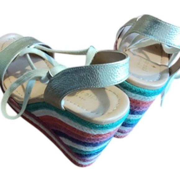 Amazing and colorful Kate Spade wedge shoes, 8.5 - Picture 6 of 6